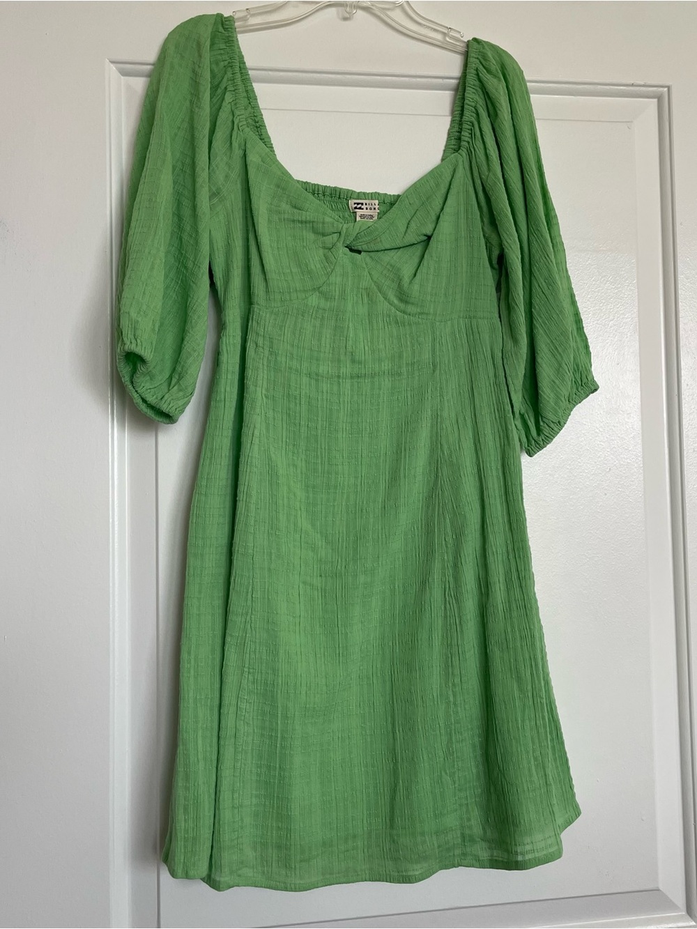 Billabong Green Puff-Sleeve Dress